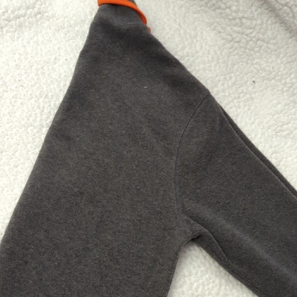 Old Navy Gray and Orange Fleece Pullover - Picture 4 of 5